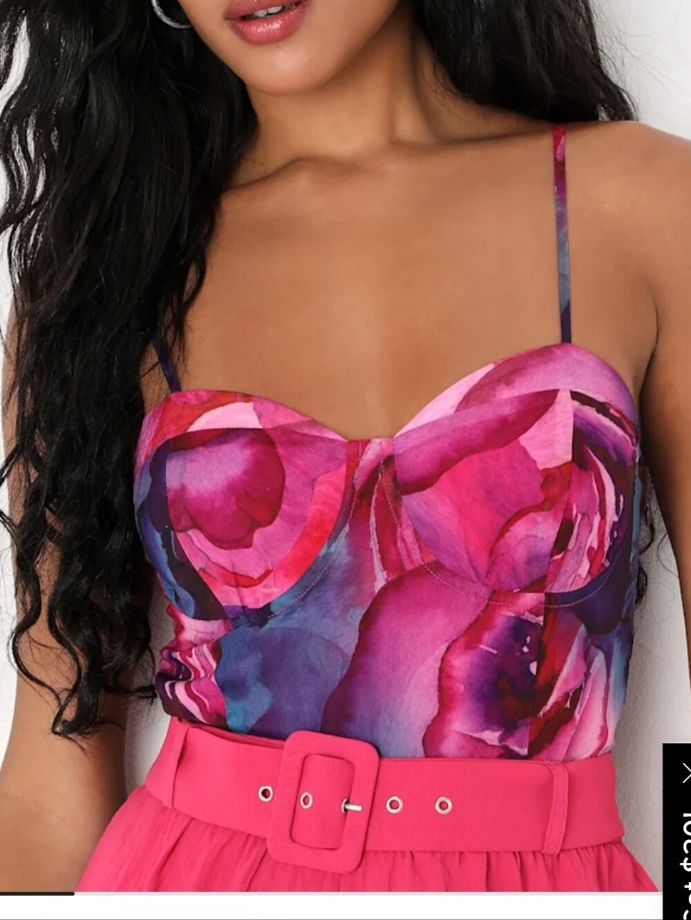 NWT Lulus Perfect Energy Floral Print Bustier Size L